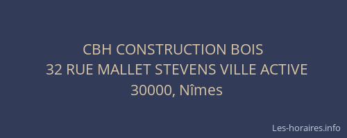 CBH CONSTRUCTION BOIS