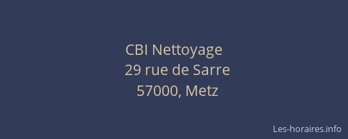 CBI Nettoyage