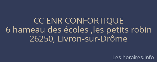 CC ENR CONFORTIQUE