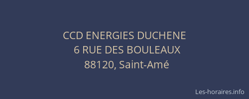 CCD ENERGIES DUCHENE
