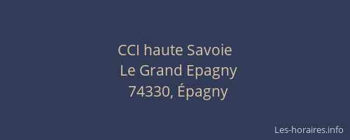 CCI haute Savoie