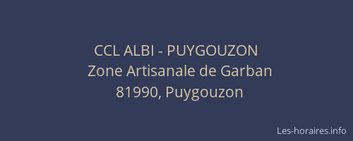 CCL ALBI - PUYGOUZON