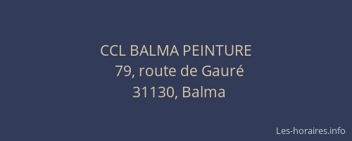 CCL BALMA PEINTURE