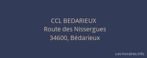 CCL BEDARIEUX