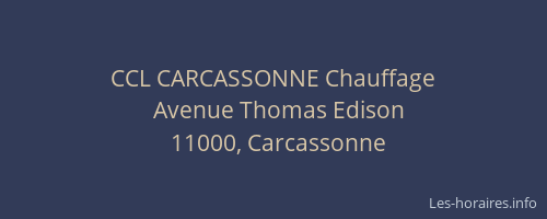 CCL CARCASSONNE Chauffage