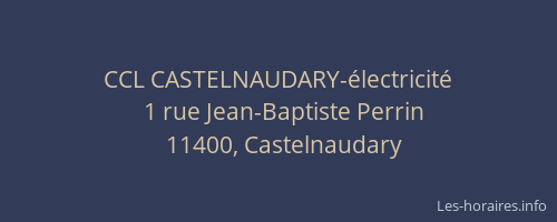 CCL CASTELNAUDARY-électricité