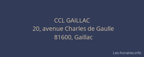 CCL GAILLAC