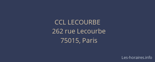 CCL LECOURBE