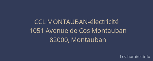 CCL MONTAUBAN-électricité