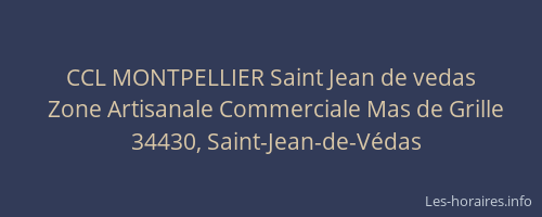 CCL MONTPELLIER Saint Jean de vedas