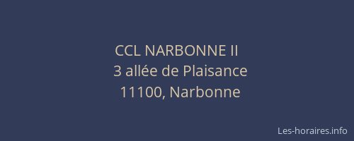 CCL NARBONNE II