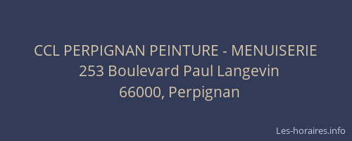 CCL PERPIGNAN PEINTURE - MENUISERIE