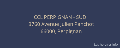 CCL PERPIGNAN - SUD