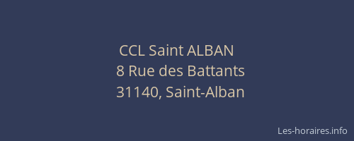 CCL Saint ALBAN