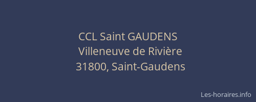 CCL Saint GAUDENS