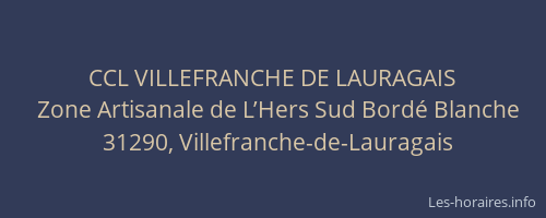CCL VILLEFRANCHE DE LAURAGAIS