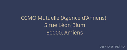 CCMO Mutuelle (Agence d'Amiens)