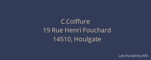 C.Coiffure