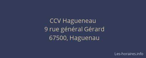 CCV Hagueneau