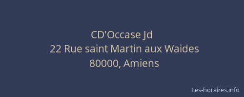 CD'Occase Jd