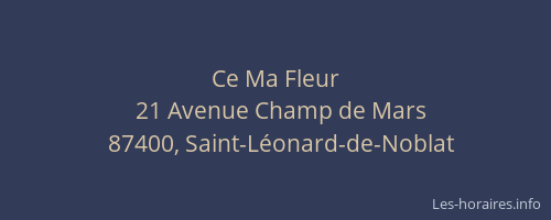 Ce Ma Fleur