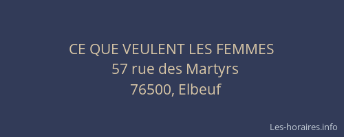 CE QUE VEULENT LES FEMMES