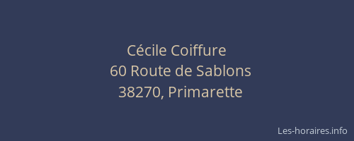 C&eacute;cile Coiffure