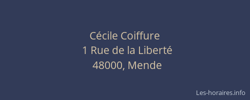 C&eacute;cile Coiffure