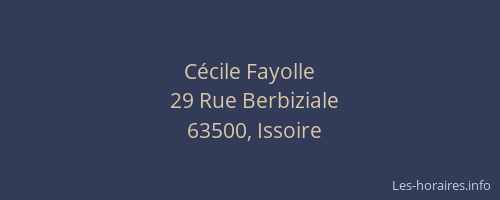 C&eacute;cile Fayolle