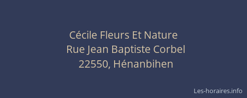 Cécile Fleurs Et Nature