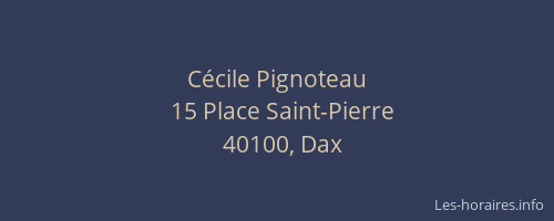 C&eacute;cile Pignoteau