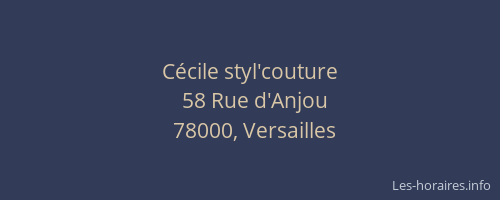 Cécile styl'couture