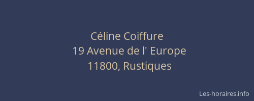 C&eacute;line Coiffure