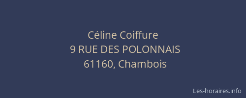 C&eacute;line Coiffure