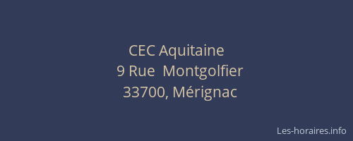 CEC Aquitaine
