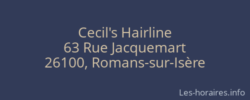 Cecil's Hairline