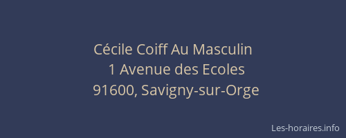 Cécile Coiff Au Masculin