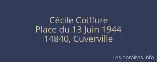 Cécile Coiffure