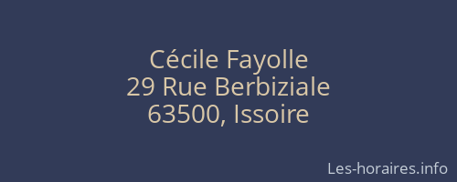 Cécile Fayolle