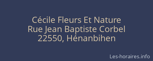 Cécile Fleurs Et Nature