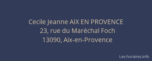 Cecile Jeanne AIX EN PROVENCE