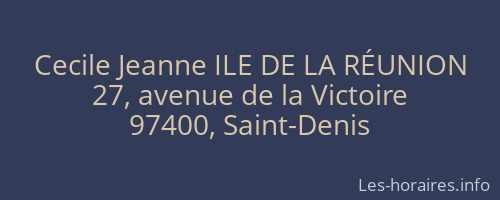 Cecile Jeanne ILE DE LA RÉUNION
