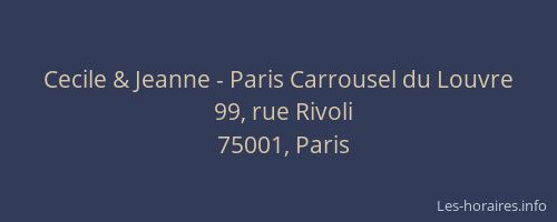 Cecile & Jeanne - Paris Carrousel du Louvre