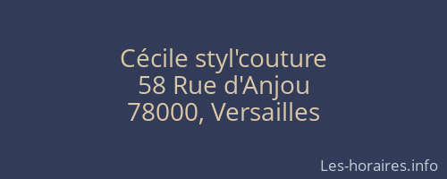 Cécile styl'couture