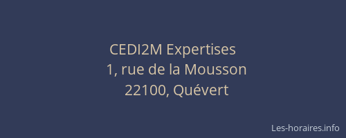 CEDI2M Expertises