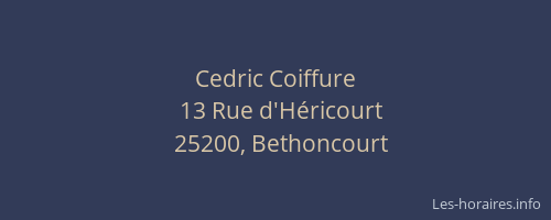 Cedric Coiffure