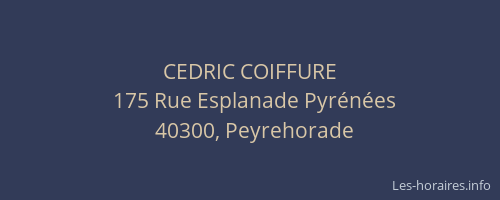 CEDRIC COIFFURE