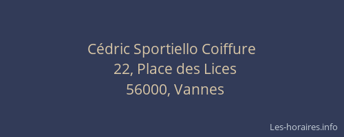 Cédric Sportiello Coiffure