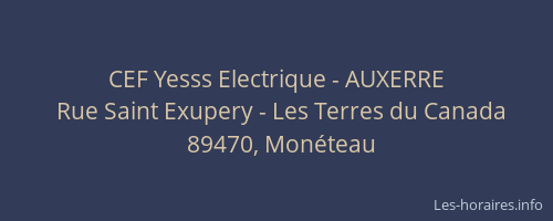 CEF Yesss Electrique - AUXERRE