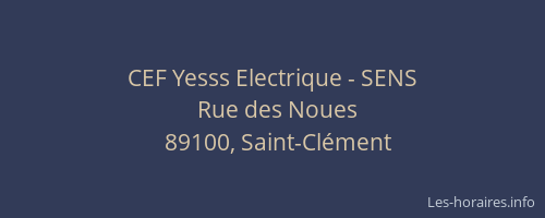 CEF Yesss Electrique - SENS